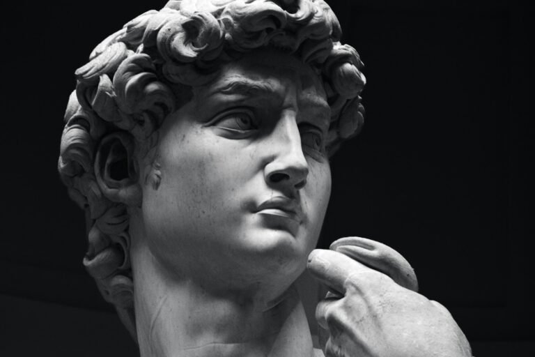 Close-up of Michelangelo’s David