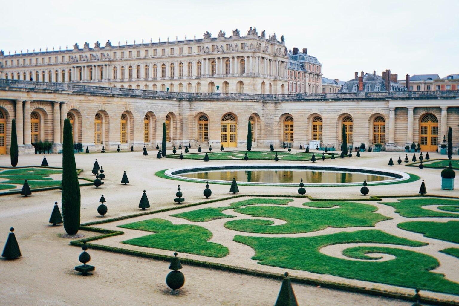 The Palace of Versailles and its formal gardens